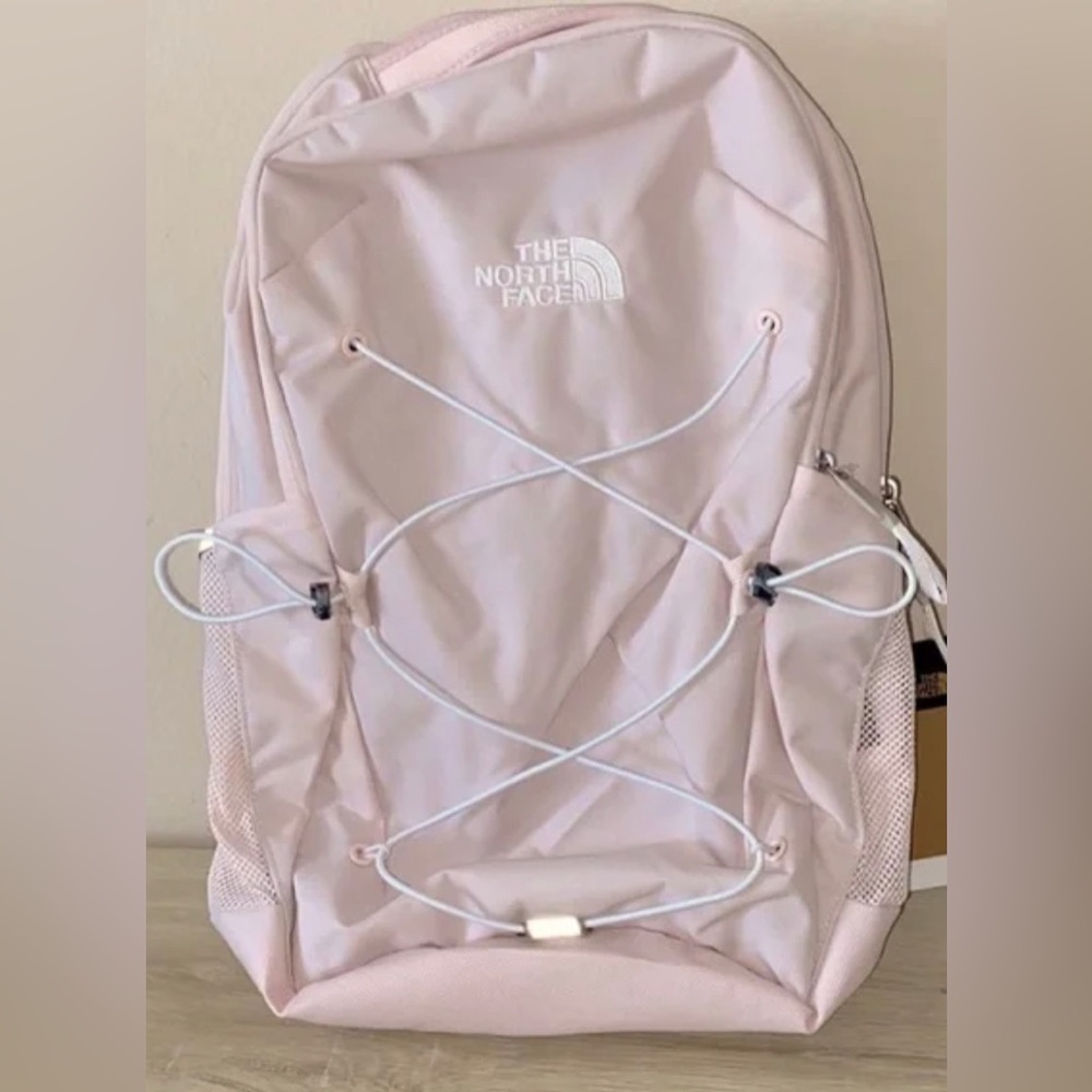 Pink north face backpack